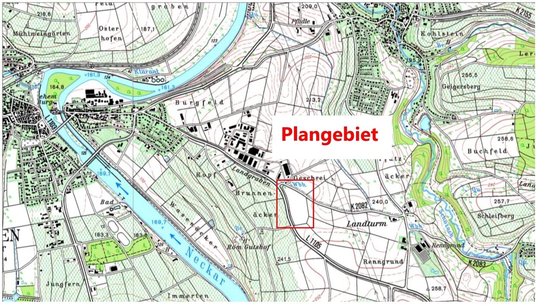 2.100 qm Grundstück zum Kauf! Gewerbegebiet "Vorderes Burgfeld II" in Lauffen am Neckar