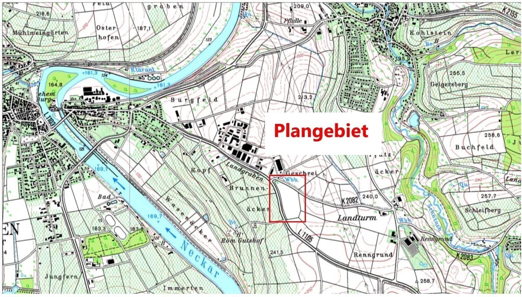 5.000 qm Grundstück zum Kauf! Gewerbegebiet "Vorderes Burgfeld II" in Lauffen am Neckar